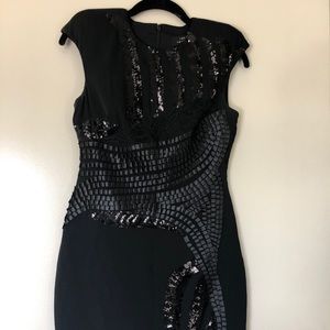 Robert Rodriguez black detailed cocktail dress